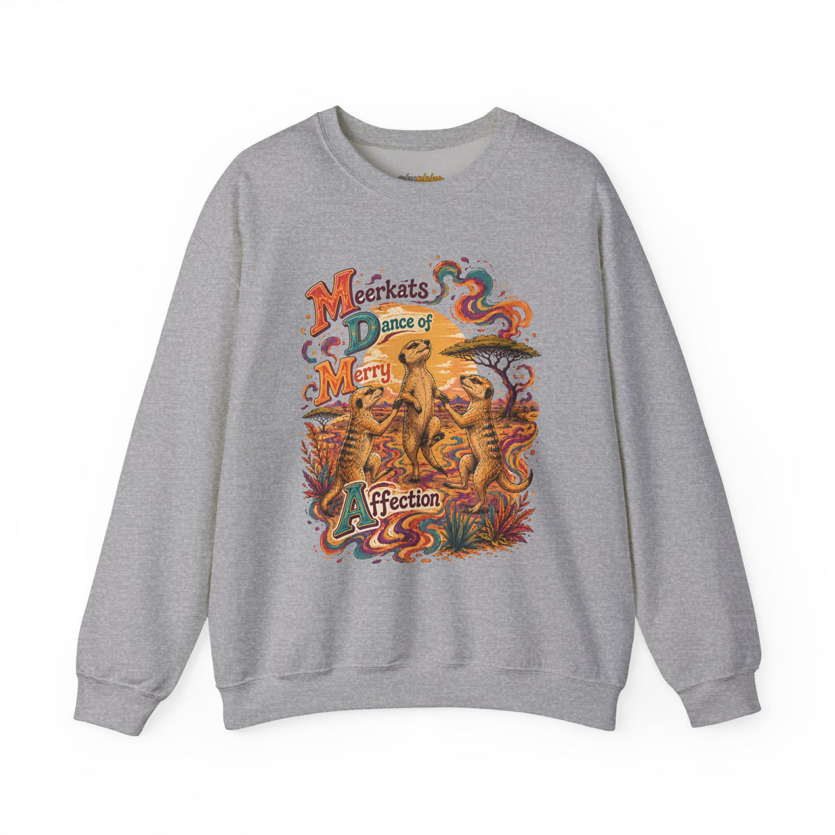 "Meerkats Dance of Merry Affection" Crewneck Sweatshirt