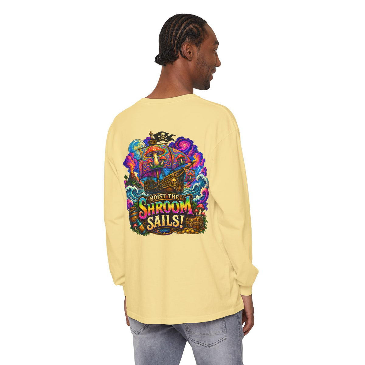 Hoist the Shroom Sails! Long Sleeve T‑Shirt