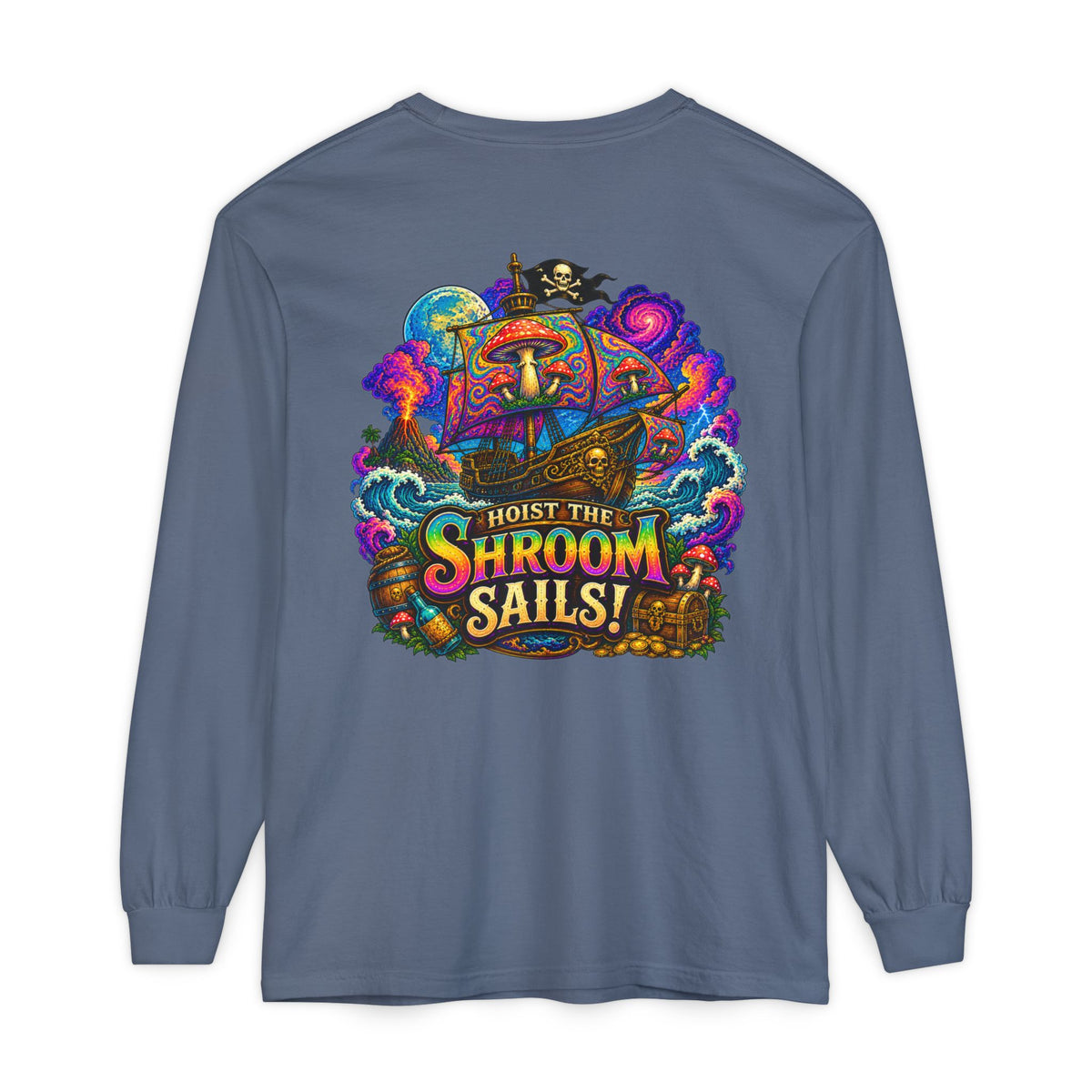 Hoist the Shroom Sails! Long Sleeve T‑Shirt