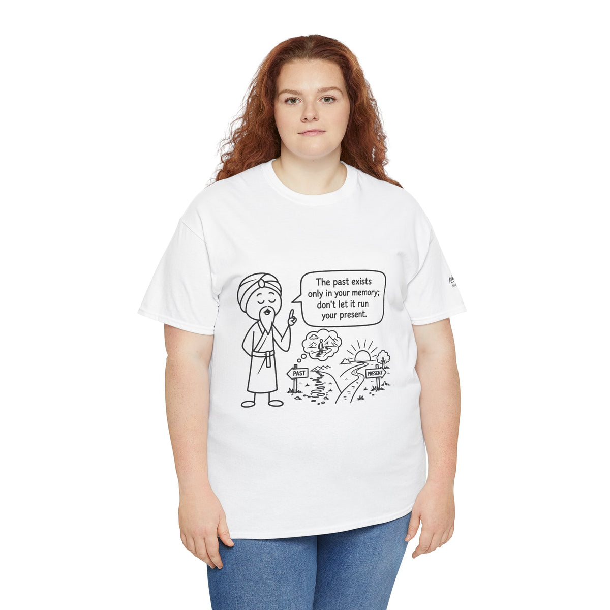 Inspirational Master Lee's Wisdom Graphic Tee — "The past exists only in your memory; don't let it ruin your present."