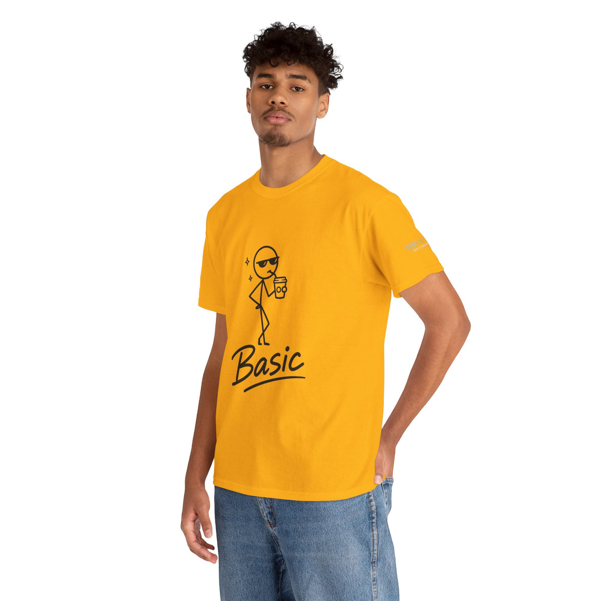 "Basic" Stick Figure Coffee Tee