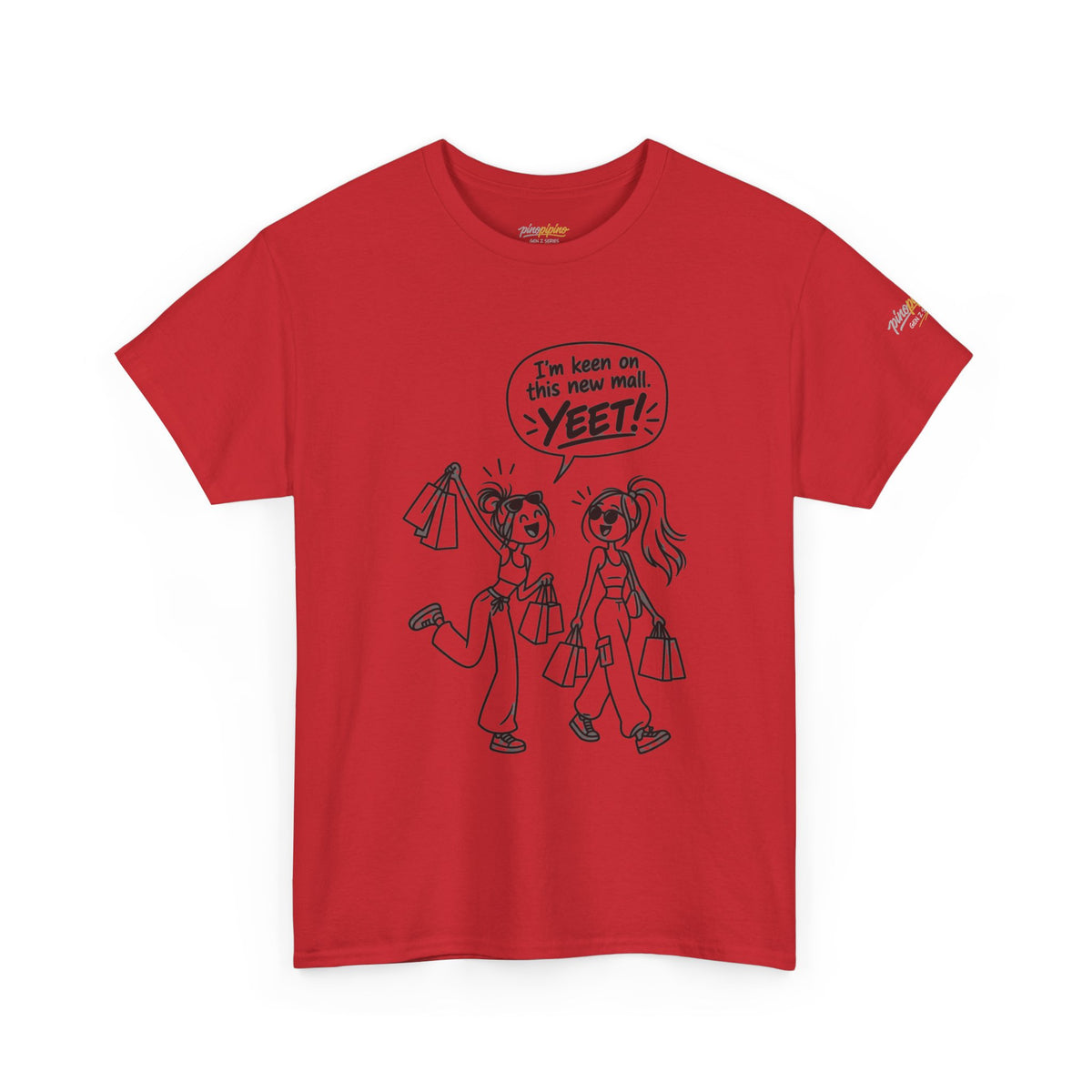 Graphic Tee — "I’m keen on this new mall. YEET" Shopping Cartoon Shirt