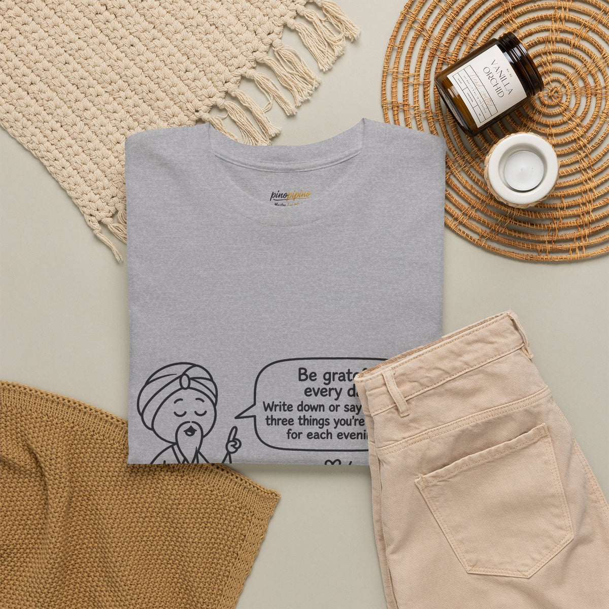 Gratitude Master Lee's Wisdom Tee — "Be grateful every day" Graphic T-Shirt