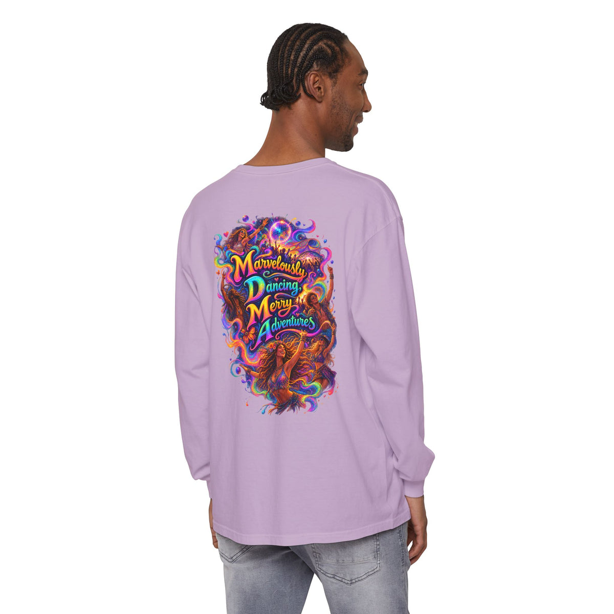 "Marvelously Dancing Merry Adventures" Psychedelic Long Sleeve Tee