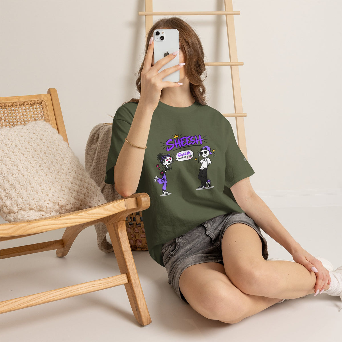 "Sheesh" Cartoon Tee — Funny Retro Graphic T-Shirt
