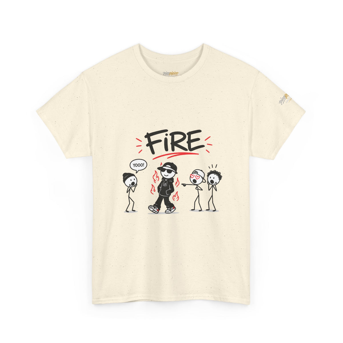 "Fire" Gen Z Slang Stick Figure Tee