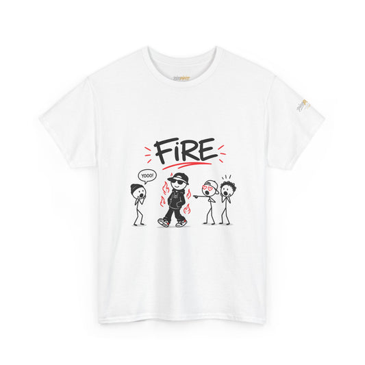 "Fire" Gen Z Slang Stick Figure Tee