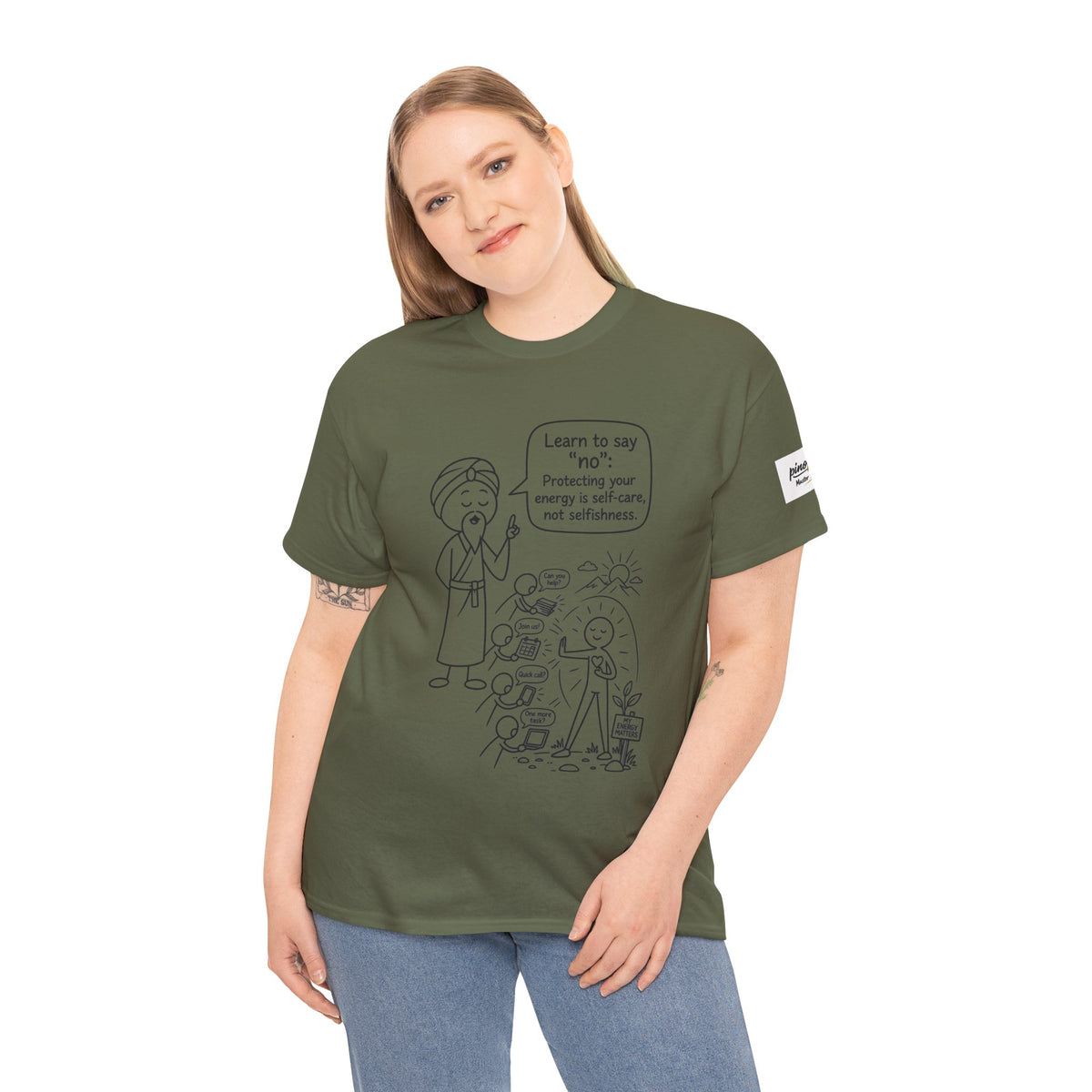 Spiritual Self-Care Tee — "Learn to Say No" Mindfulness T-Shirt
