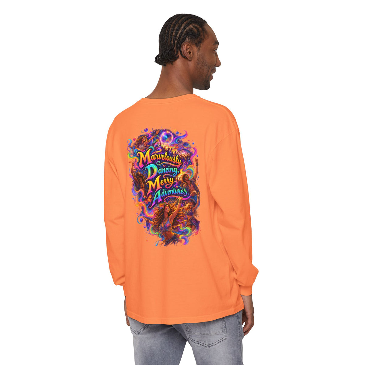 "Marvelously Dancing Merry Adventures" Psychedelic Long Sleeve Tee