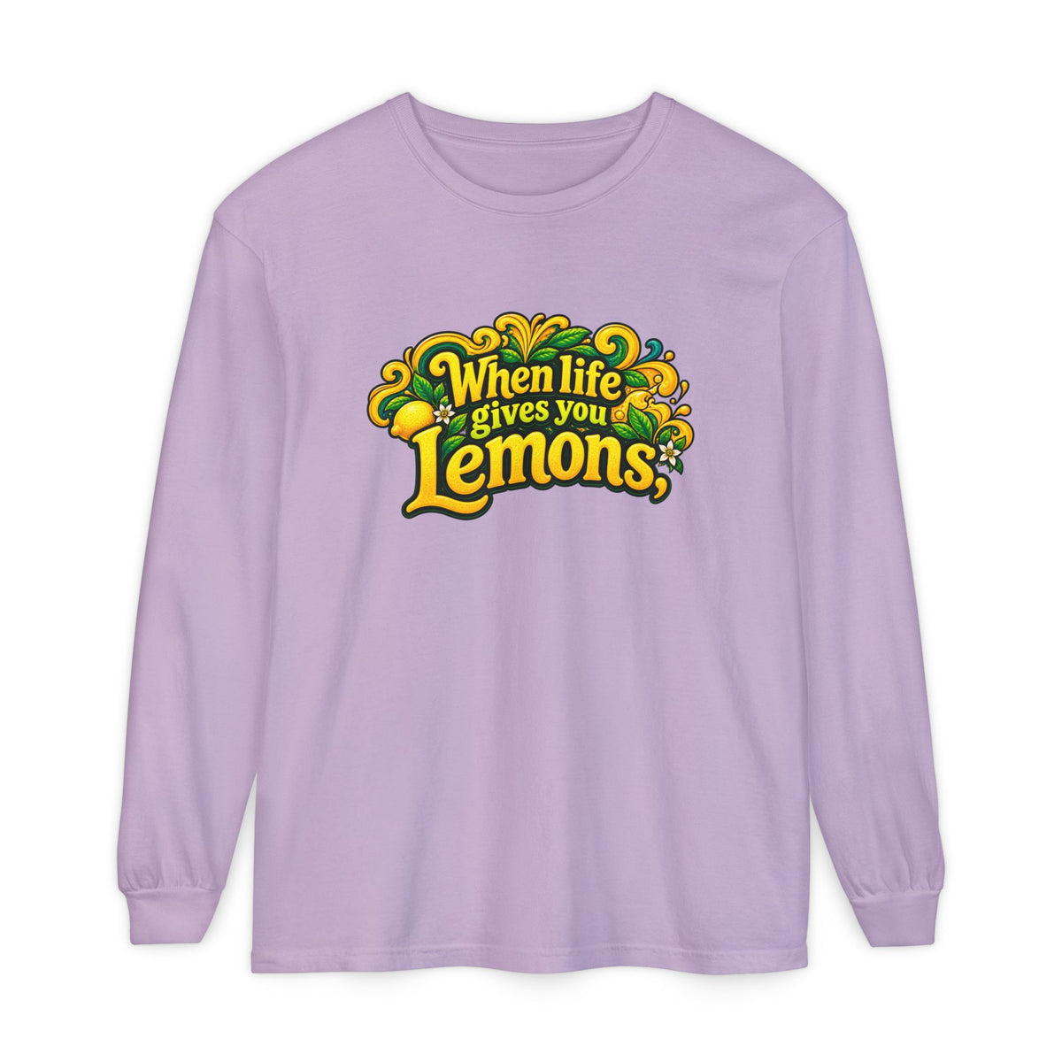 "When Life Gives You Lemons Trade them for Shrooms" Psychedelic Series Long Sleeve T-Shirt