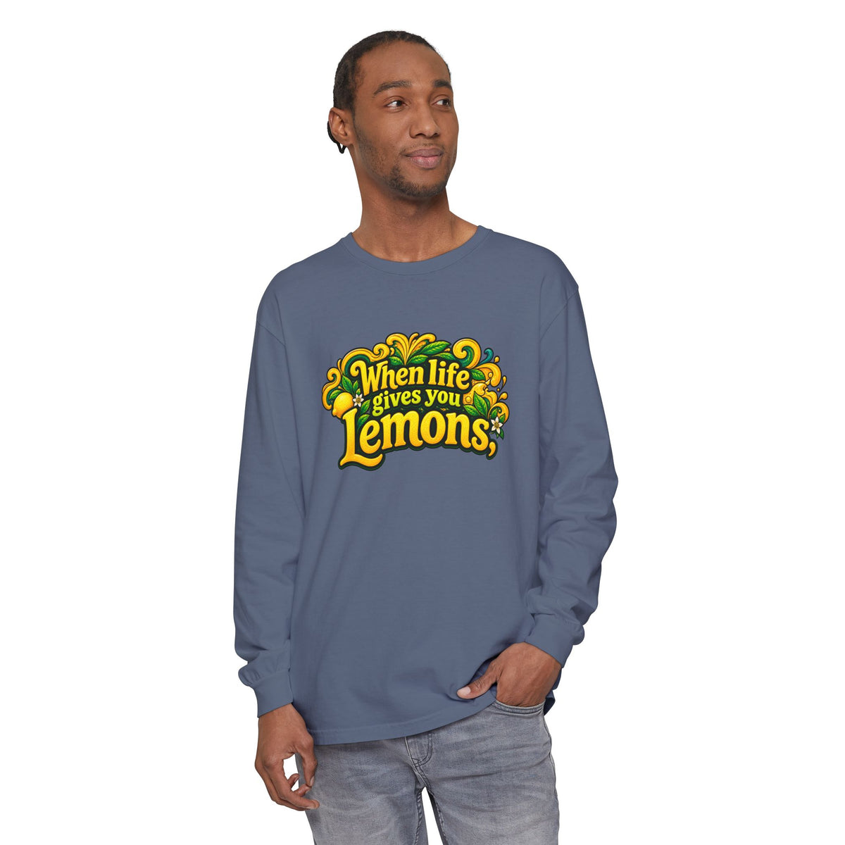 "When Life Gives You Lemons Trade them for Shrooms" Psychedelic Series Long Sleeve T-Shirt