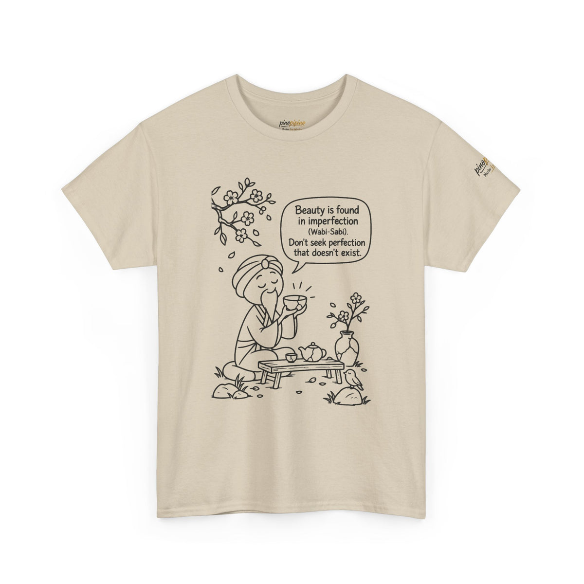 "Beauty is Found in Imperfection" Mindful Graphic Cotton Tee