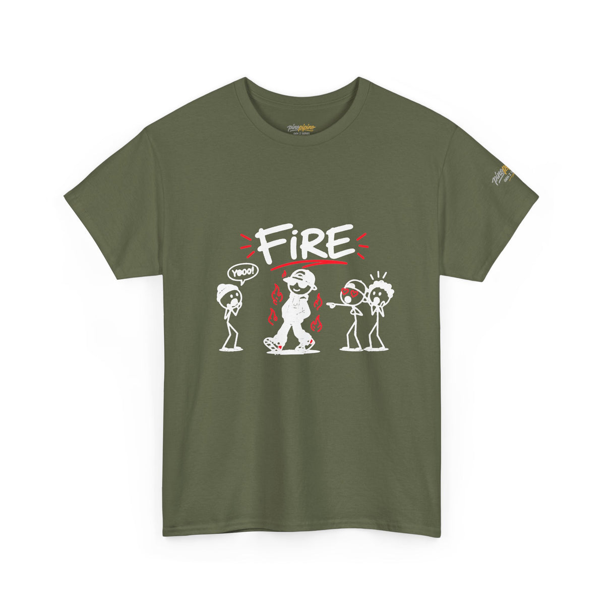 "Fire" Gen Z Cartoon Tee