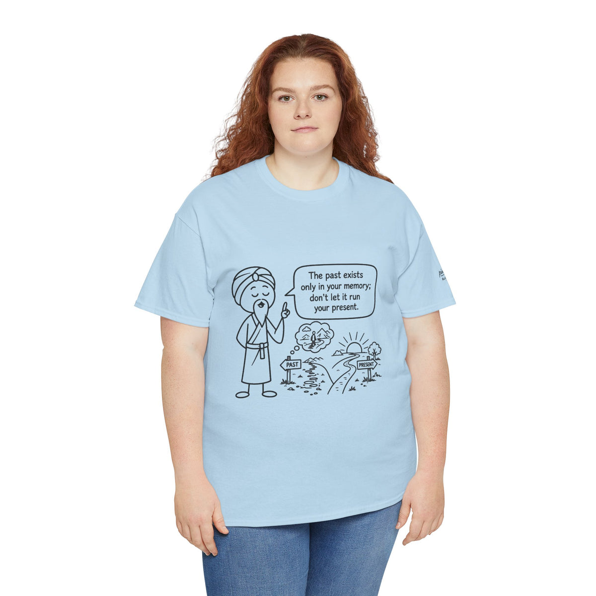 Inspirational Master Lee's Wisdom Graphic Tee — "The past exists only in your memory; don't let it ruin your present."