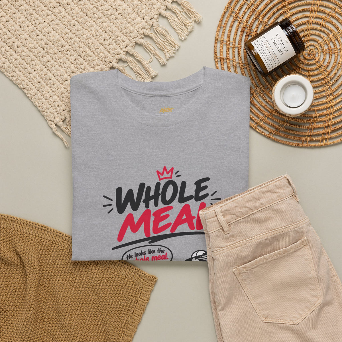 Fitness Tee — "Whole Meal" Gym Motivation Shirt