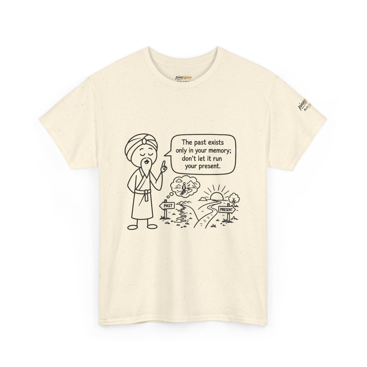 Inspirational Master Lee's Wisdom Graphic Tee — "The past exists only in your memory; don't let it ruin your present."
