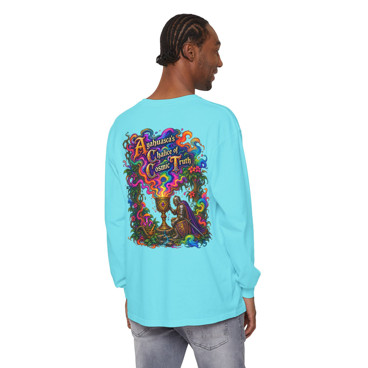 Ayahuasca Chalice Long Sleeve Tee — Psychedelic Cosmic Truth Graphic