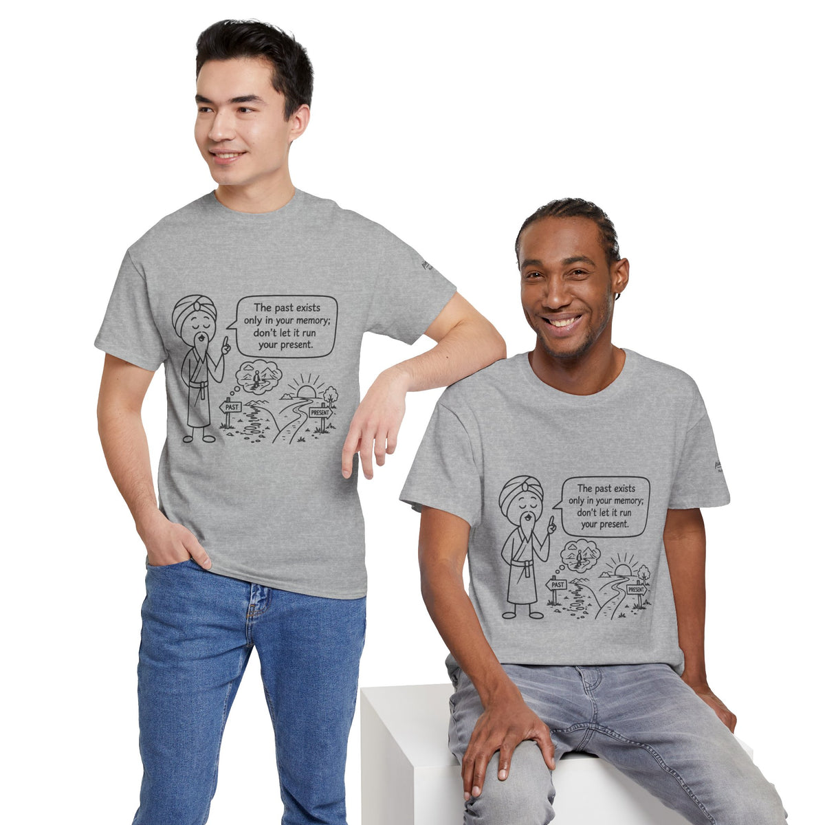 Inspirational Master Lee's Wisdom Graphic Tee — "The past exists only in your memory; don't let it ruin your present."