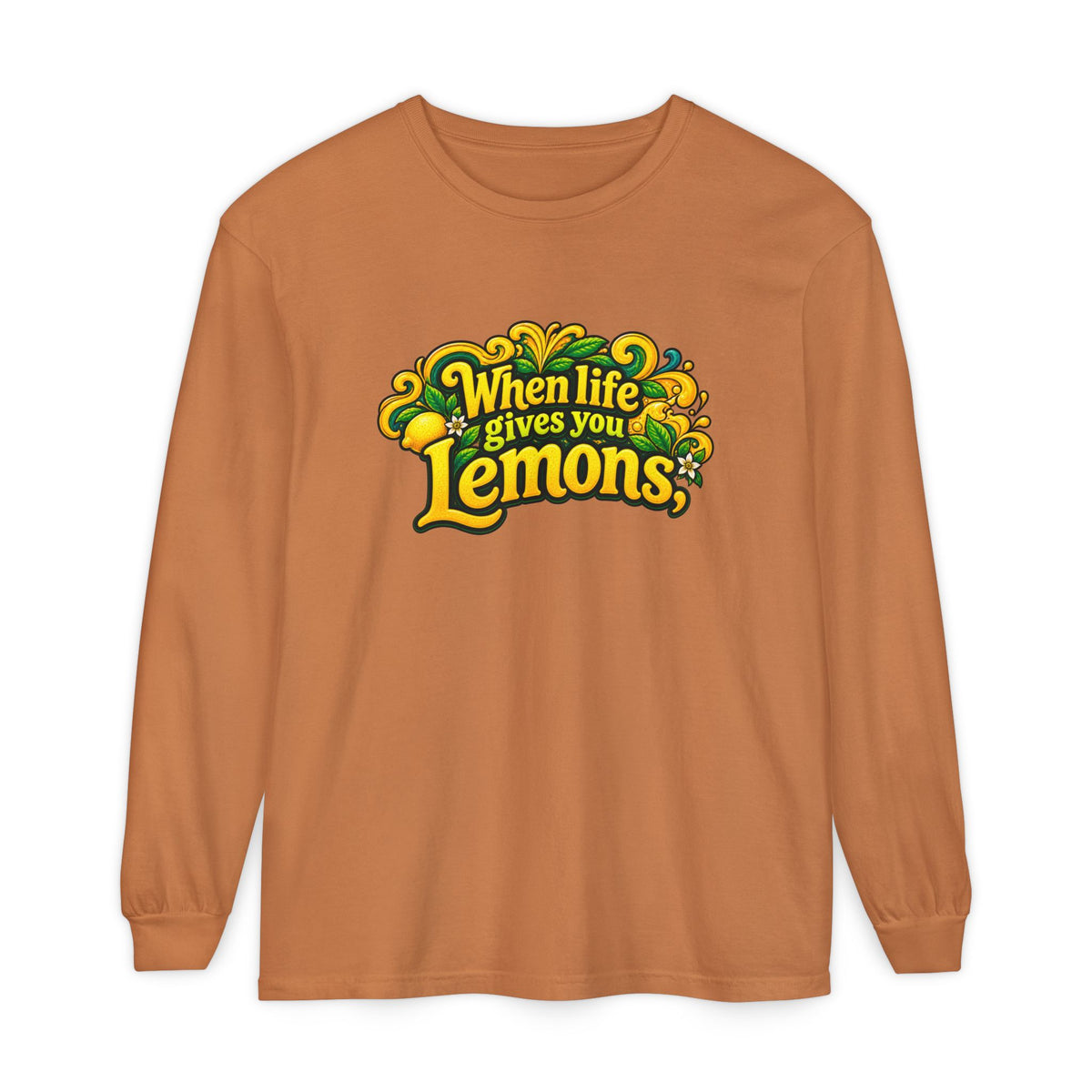 "When Life Gives You Lemons Trade them for Shrooms" Psychedelic Series Long Sleeve T-Shirt