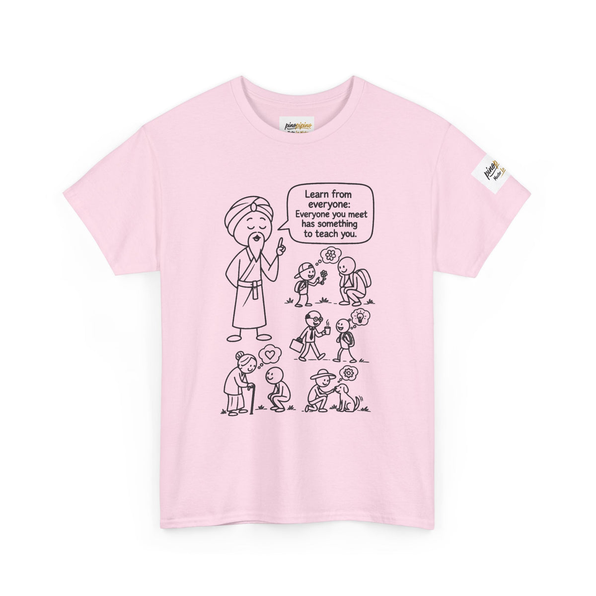 Spiritual Teacher Comic Tee — "Learn from Everyone" Graphic T‑Shirt