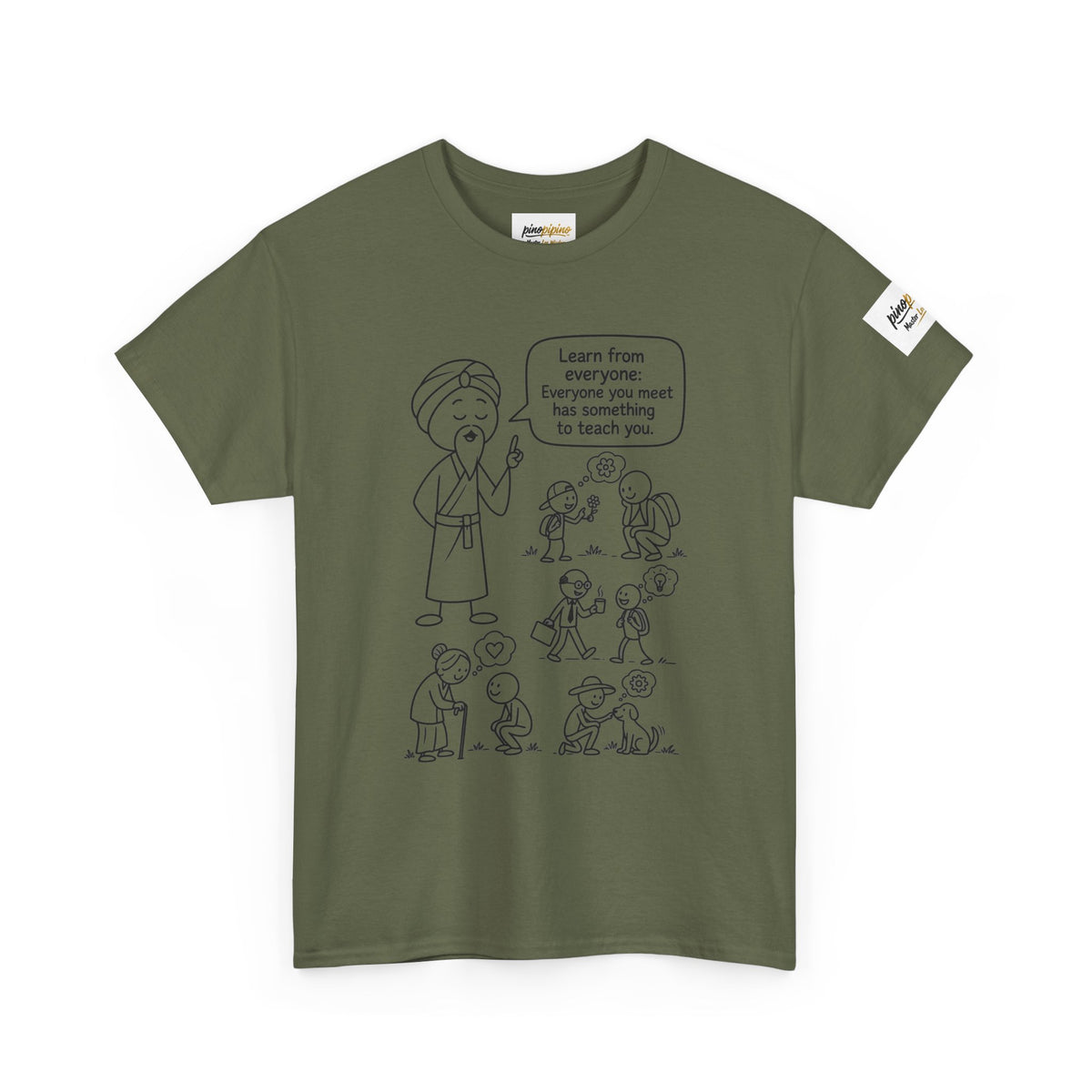 Spiritual Teacher Comic Tee — "Learn from Everyone" Graphic T‑Shirt