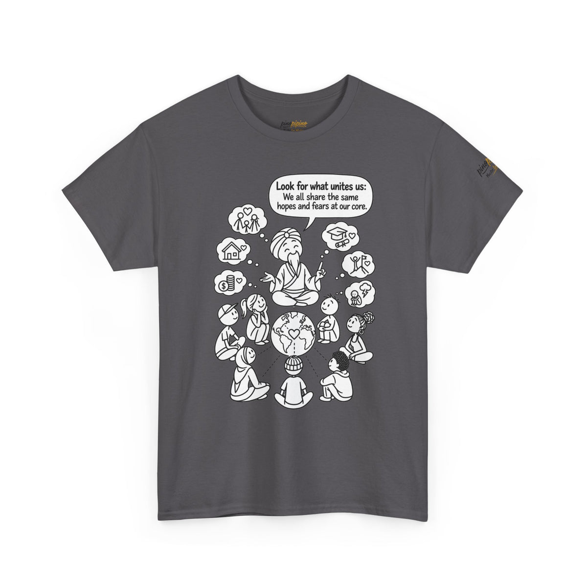 "Look for what unites us" Community Peace Crewneck Tee