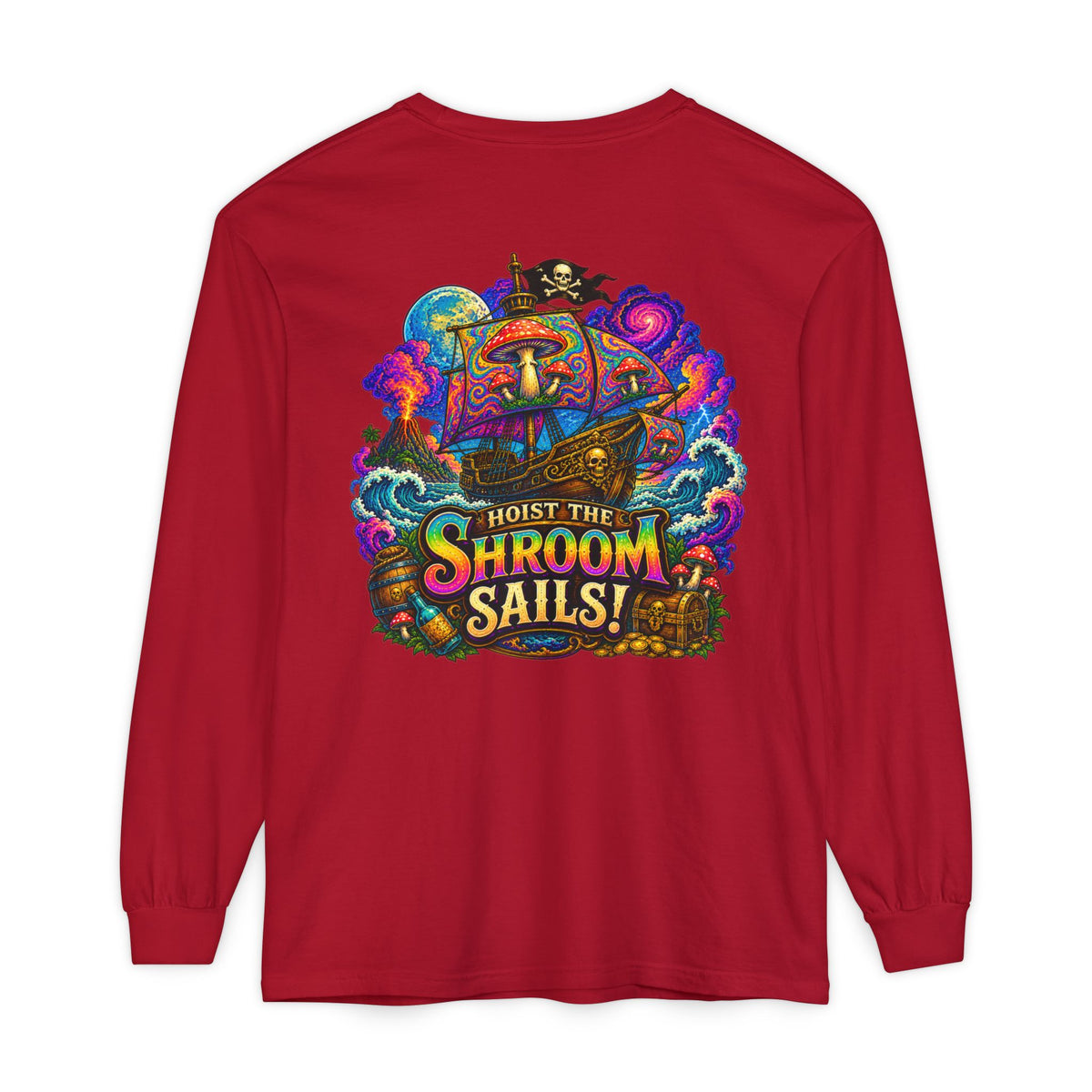 Hoist the Shroom Sails! Long Sleeve T‑Shirt
