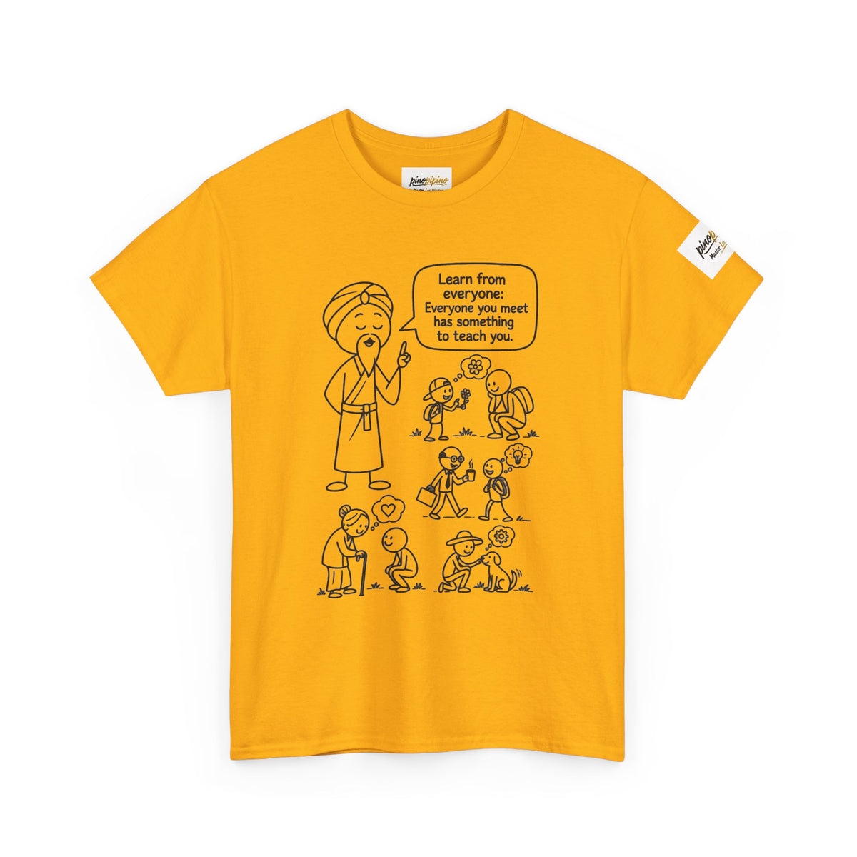 Spiritual Teacher Comic Tee — "Learn from Everyone" Graphic T‑Shirt