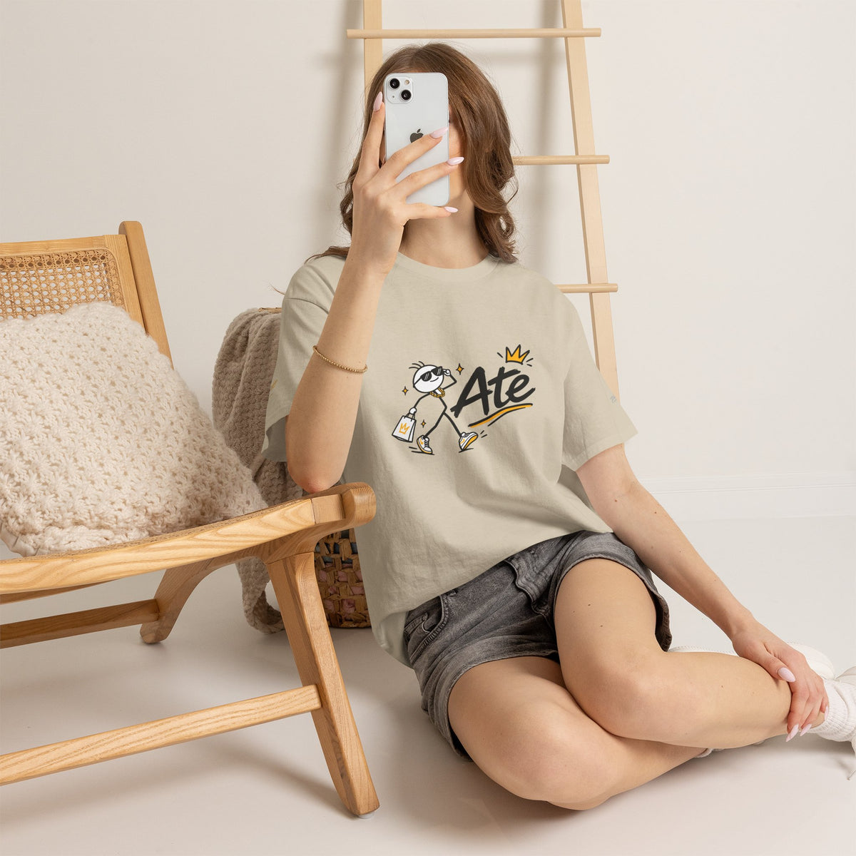 "Ate" Stickman Gen Z Slang Tee