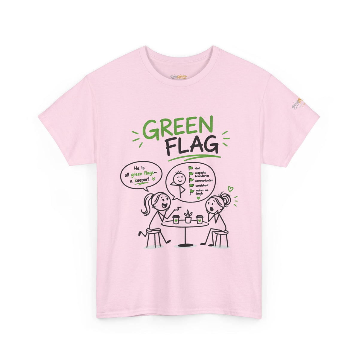 "Green Flag" Conversation T‑Shirt — Funny Dating Talk Tee