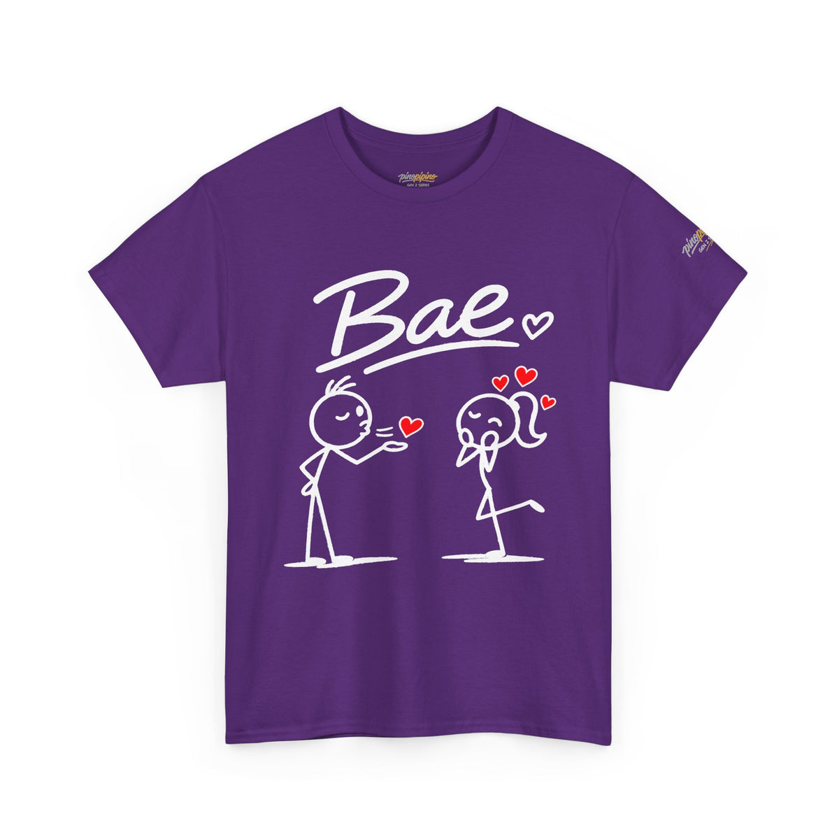 "Bae" Stick Figure Couple T‑Shirt — Cute Romantic Tee