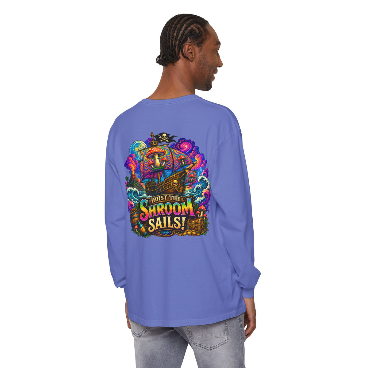 Hoist the Shroom Sails! Long Sleeve T‑Shirt