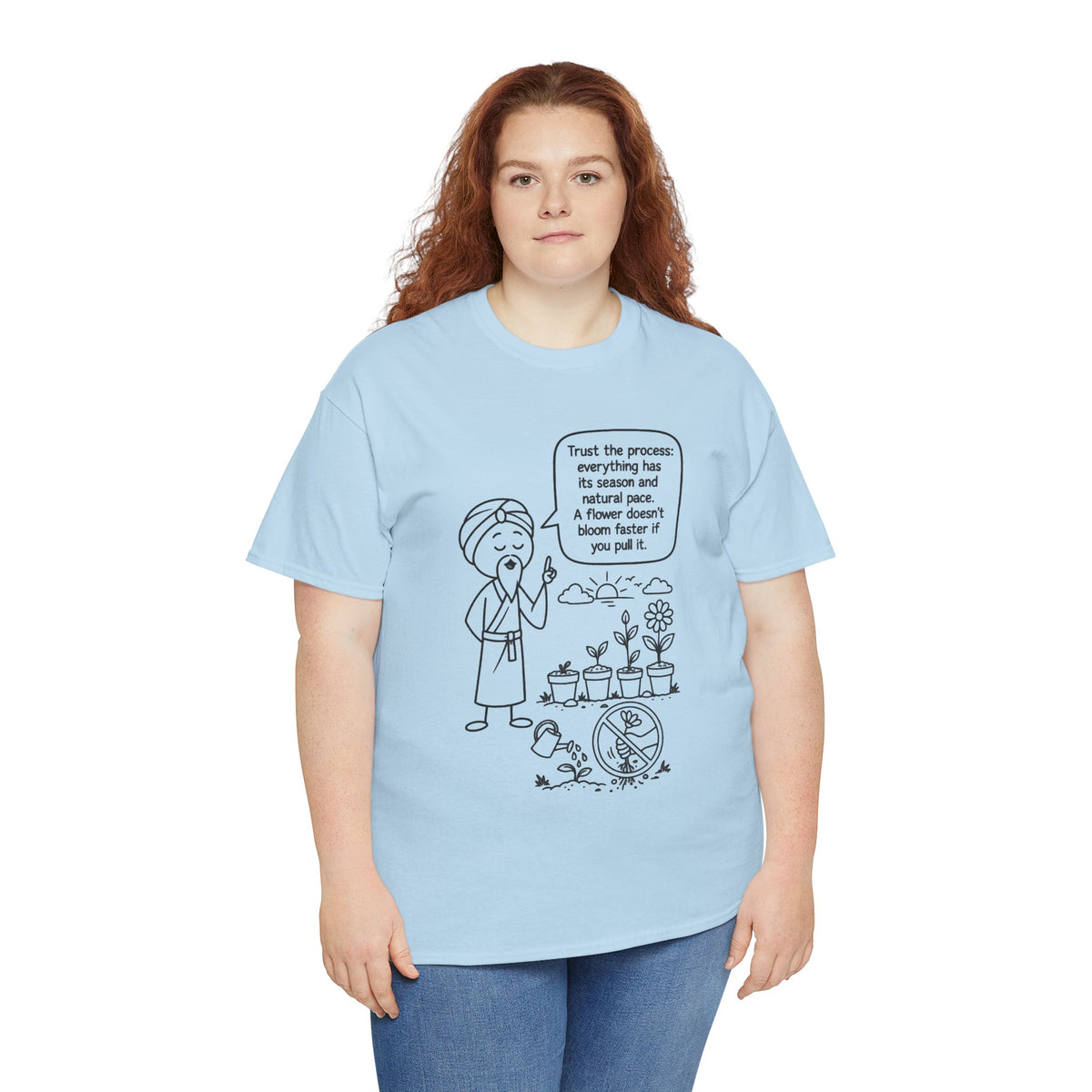 T-Shirt — "Trust the Process" Wise Cartoon Tee