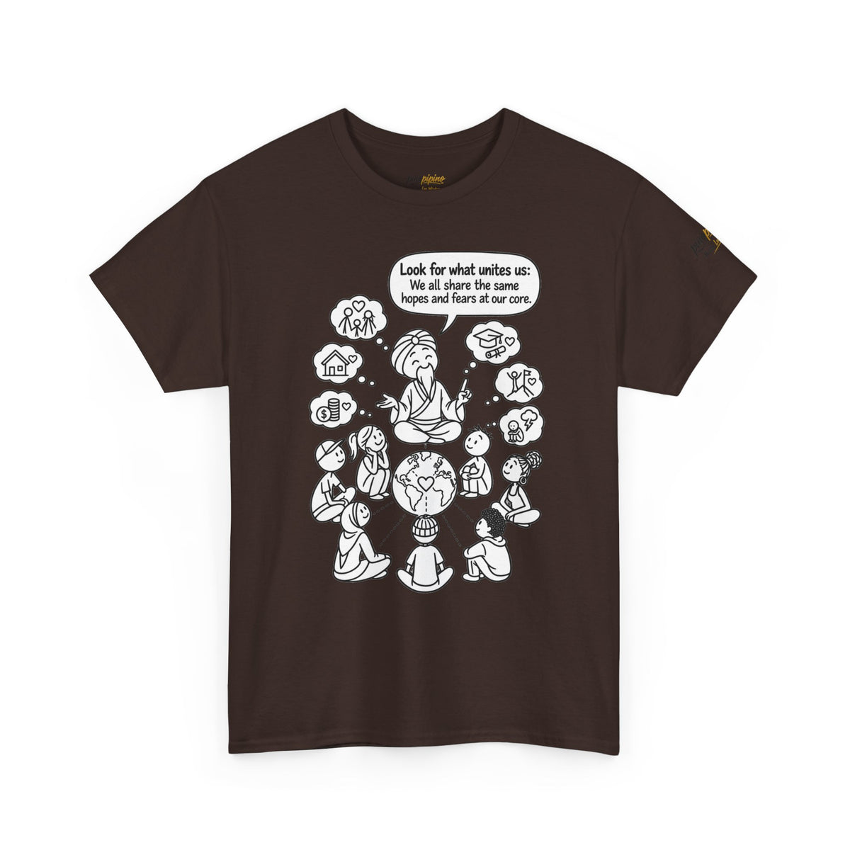 "Look for what unites us" Community Peace Crewneck Tee