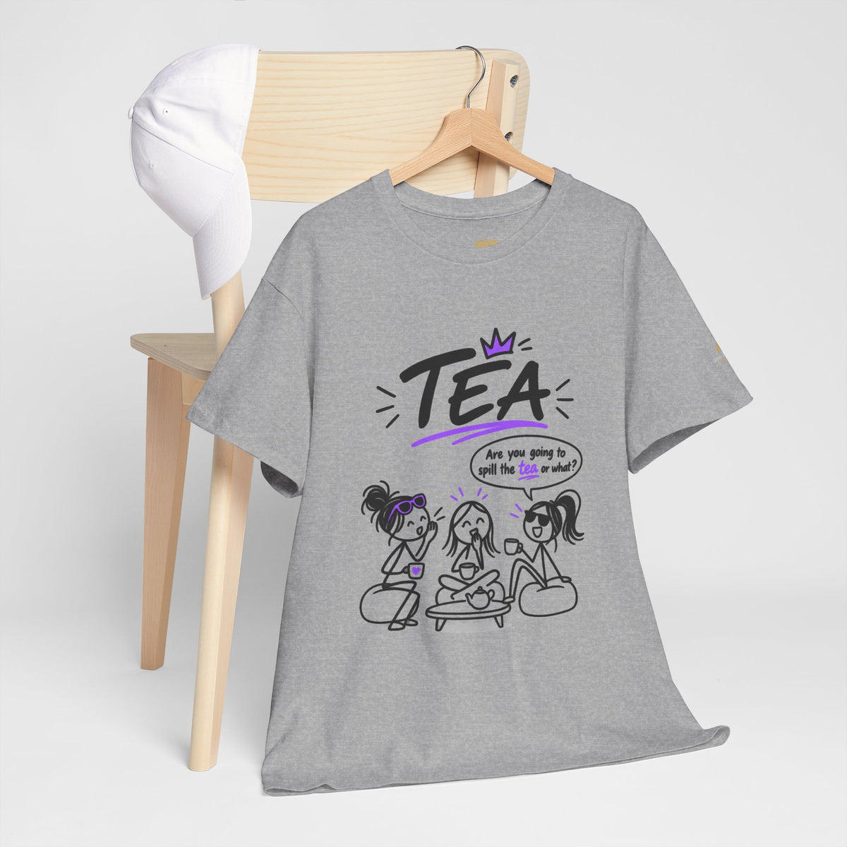 "Tea: Are you going to spill the tea or what?" Cartoon Graphic Tee