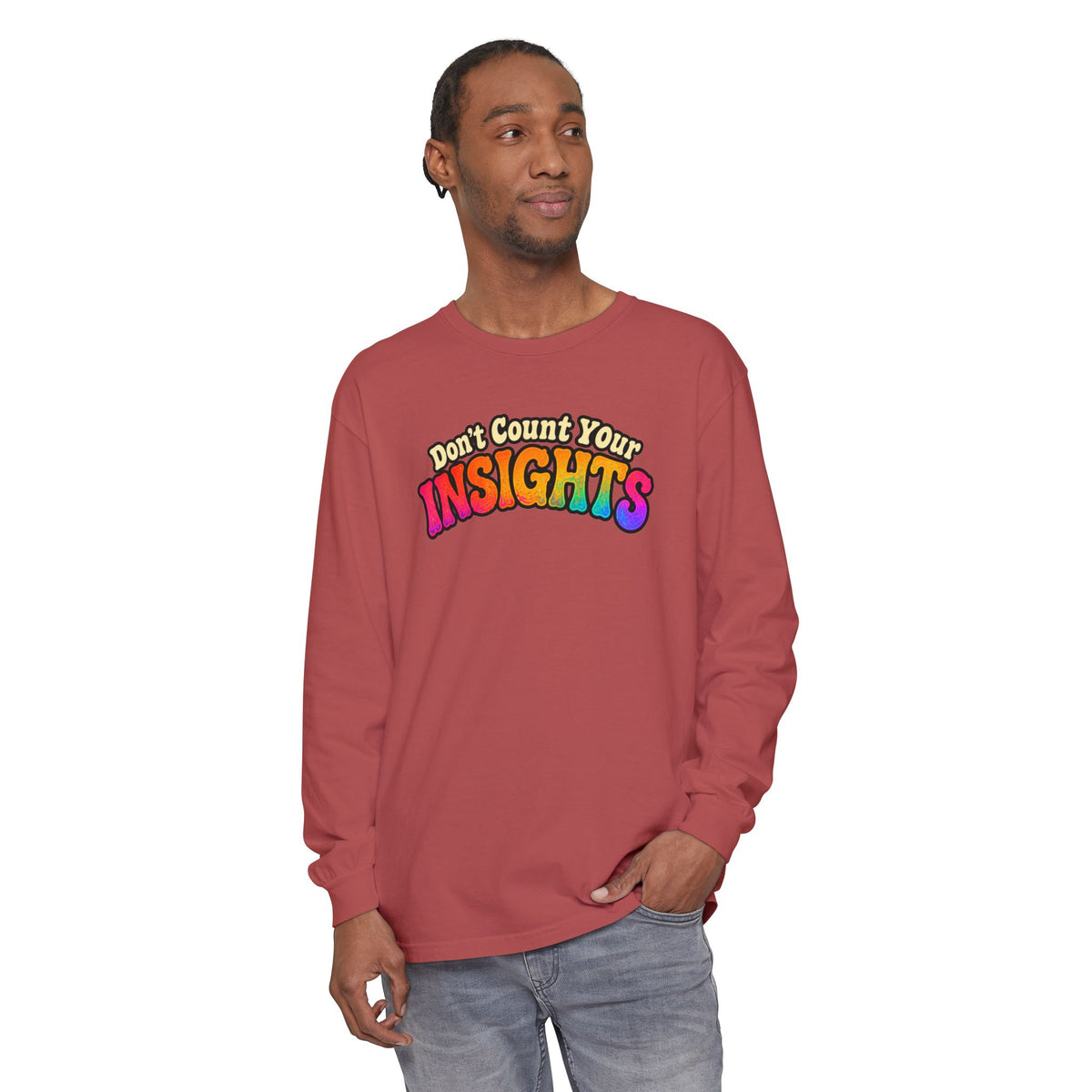 "Don't Count Your Insights" Long Sleeve Tee — Psychedelic Mushroom Art