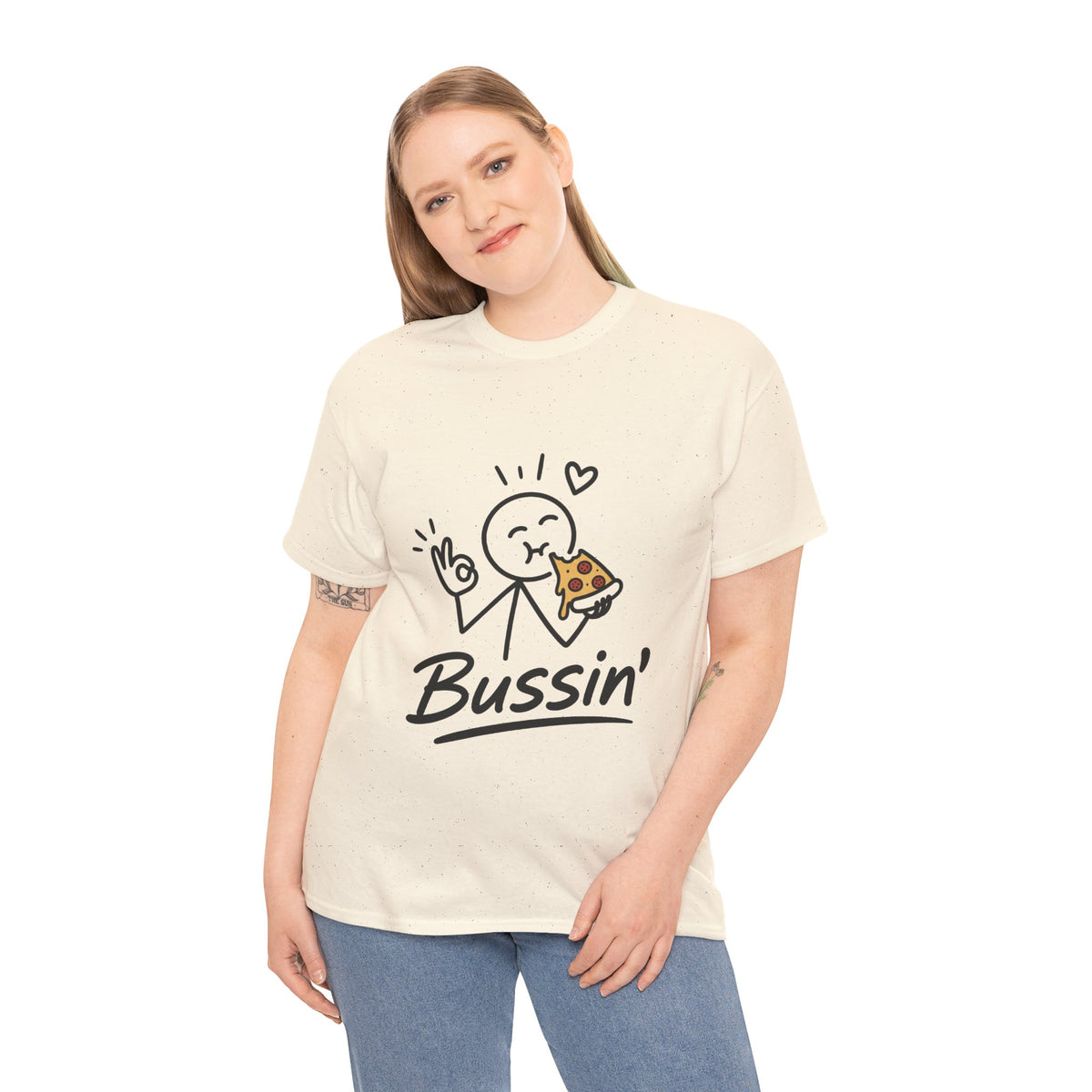 Pizza"'Bussin'" Tee — Funny Pizza Lover T‑Shirt