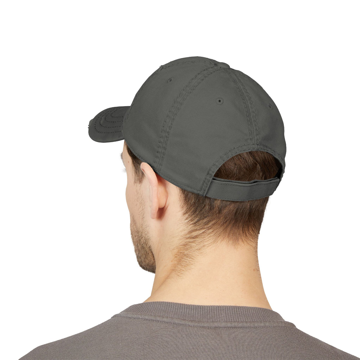 Distressed Embroidered Hat - Pinopipino Script Logo Cap
