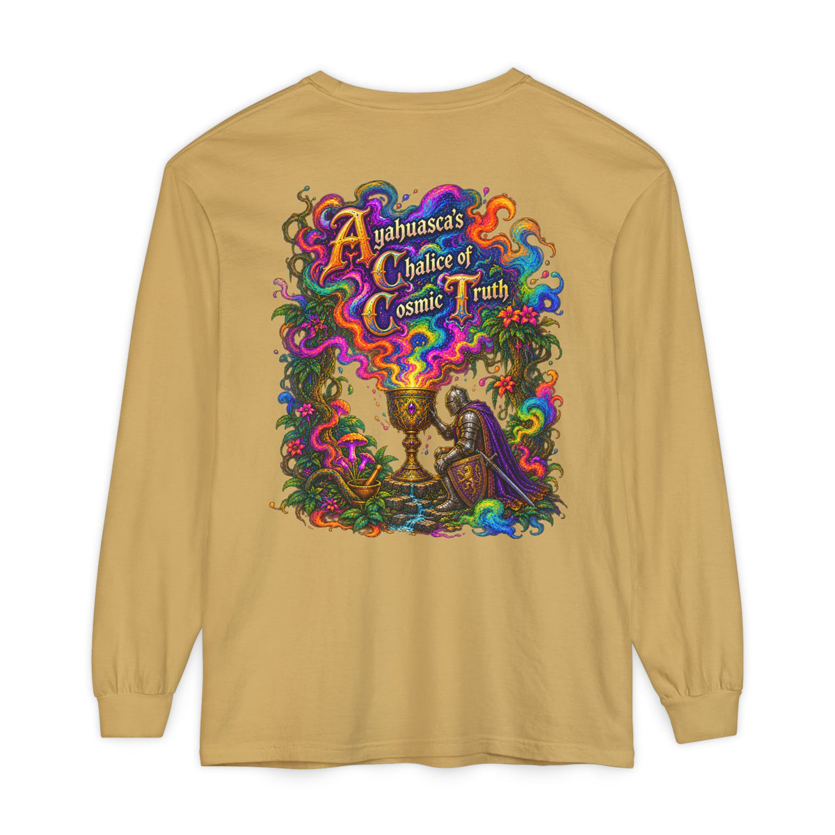 Ayahuasca Chalice Long Sleeve Tee — Psychedelic Cosmic Truth Graphic