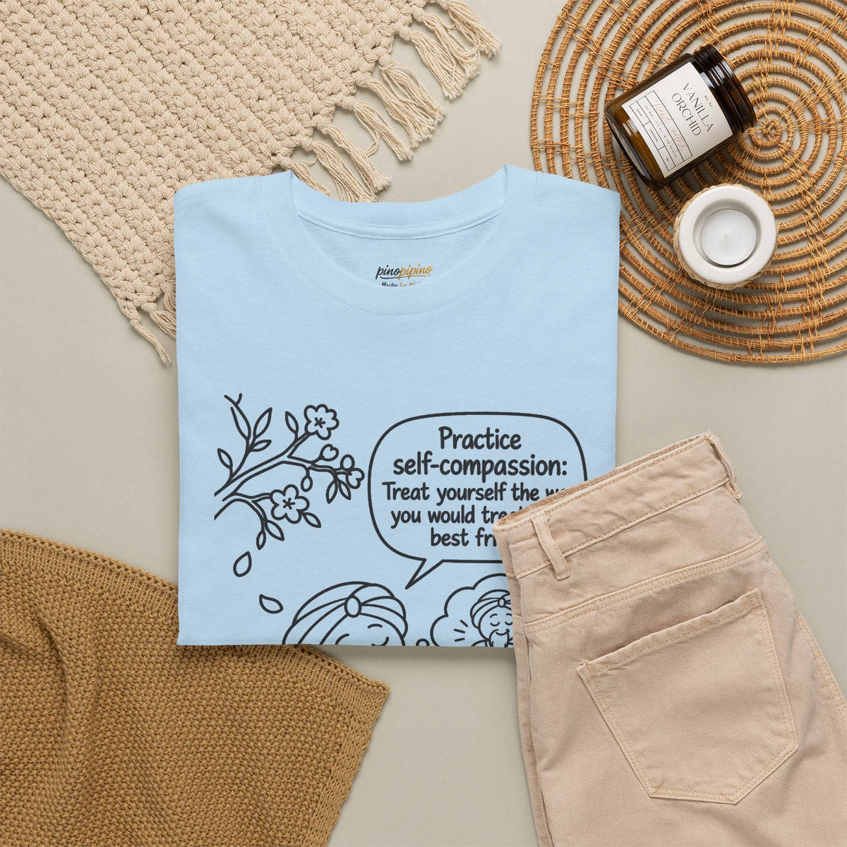 "Practice Self-Compassion" Master Lee's Wisdom Meditation T-Shirt