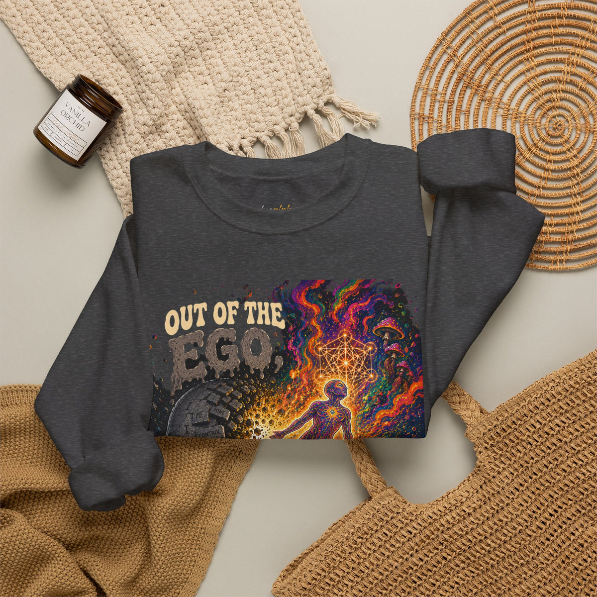 "Out of the Ego Into the DMT Blast" Psychedelic Crewneck Sweatshirt