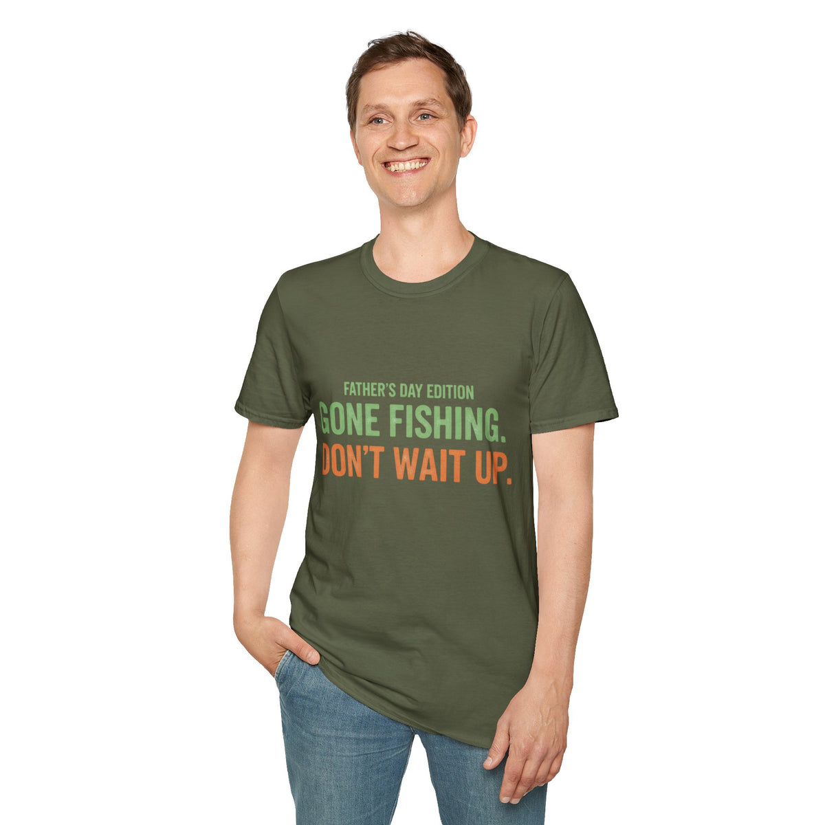 Father's Day Edition "Gone Fishing, Don't Wait Up" T-Shirt