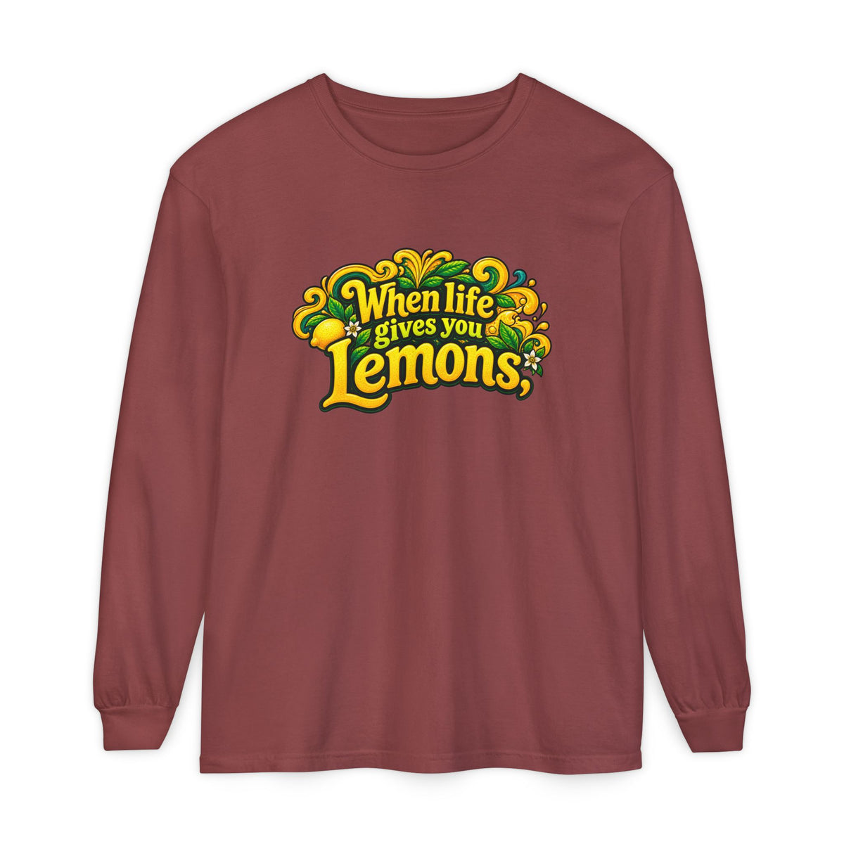 "When Life Gives You Lemons Trade them for Shrooms" Psychedelic Series Long Sleeve T-Shirt