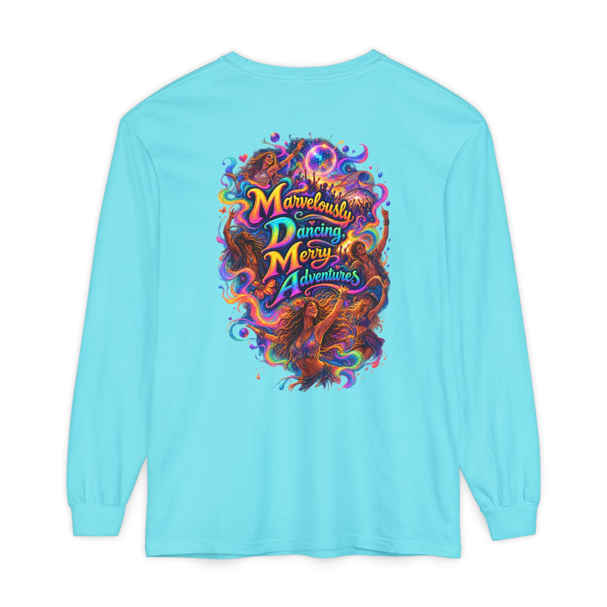 "Marvelously Dancing Merry Adventures" Psychedelic Long Sleeve Tee