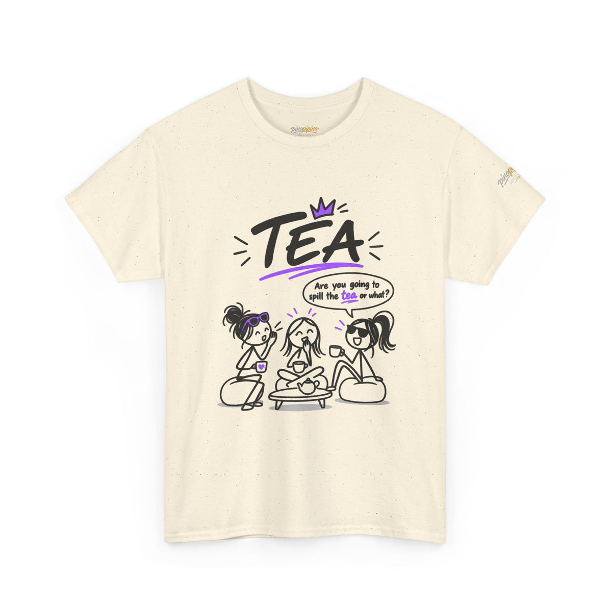 "Tea: Are you going to spill the tea or what?" Cartoon Graphic Tee