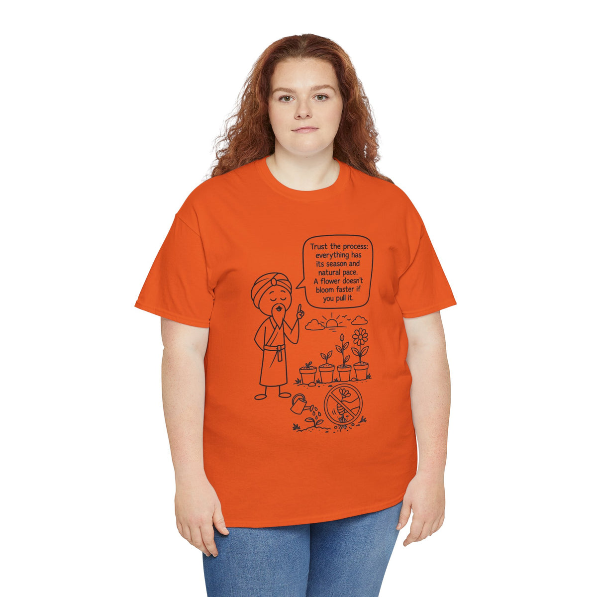 T-Shirt — "Trust the Process" Wise Cartoon Tee