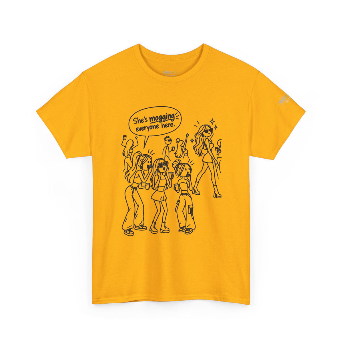 "She's mogging everyone here" Cartoon Tee