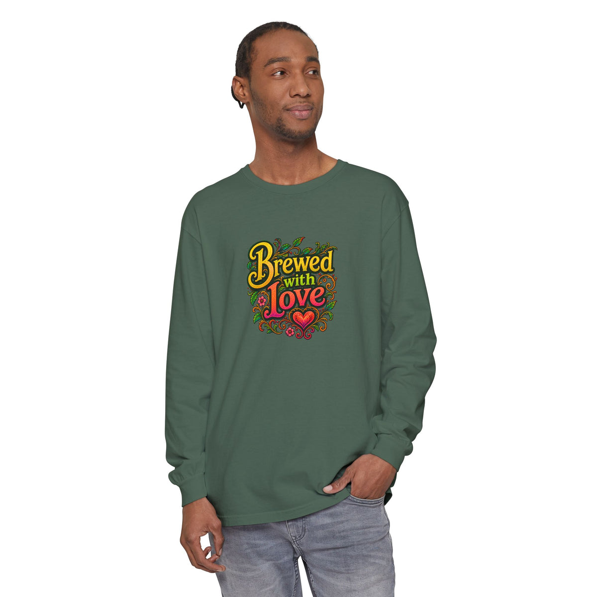 "Brewed with Love, Sipped with Awe" Long Sleeve Tee
