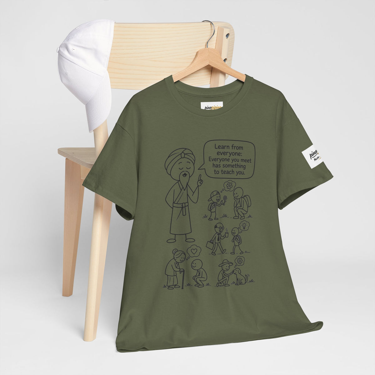 Spiritual Teacher Comic Tee — "Learn from Everyone" Graphic T‑Shirt