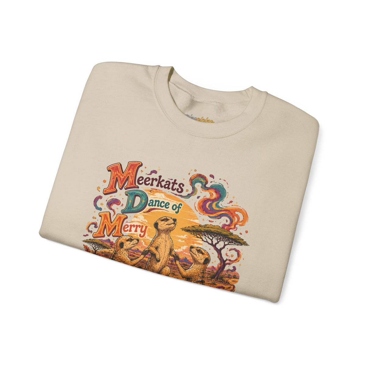 "Meerkats Dance of Merry Affection" Crewneck Sweatshirt